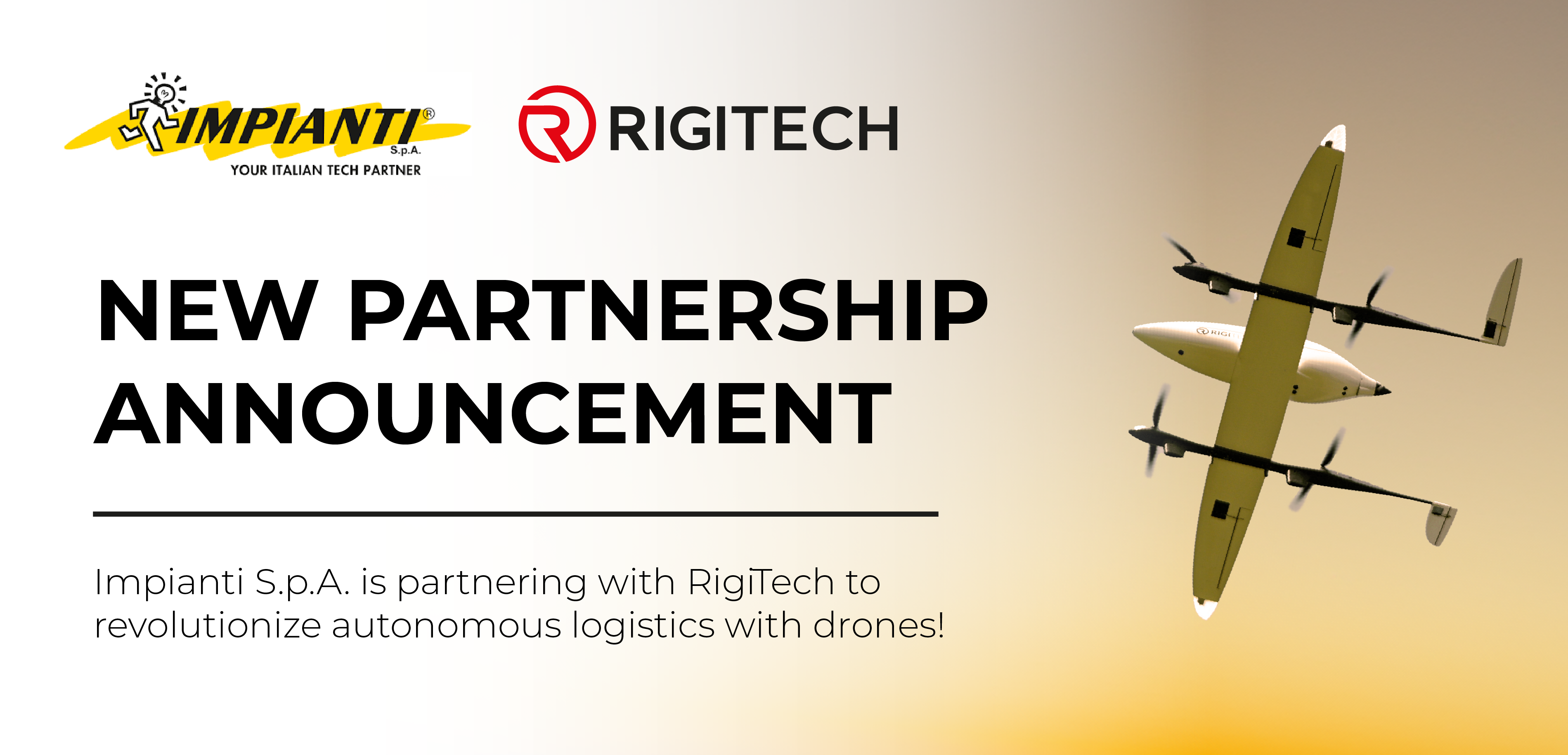 Impianti and RigiTech Partner to Kick Off Rollout of Autonomous Drone Logistics Solutions